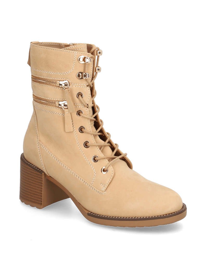 POE-Nubukleder-Schnürstiefelette