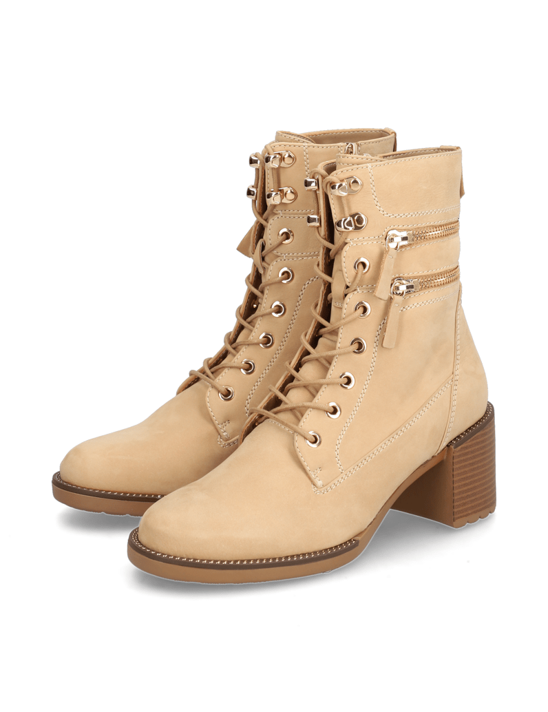 POE-Nubukleder-Schnürstiefelette