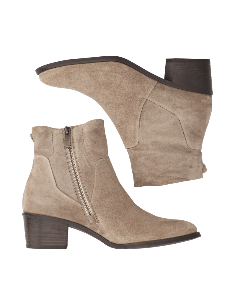 PAUL-GREEN-Veloursleder-Stiefelette-schwarz