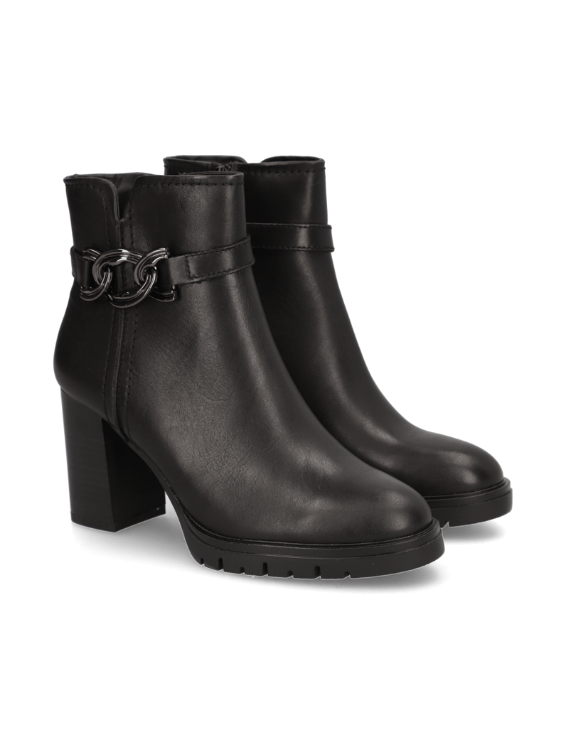 Lazzarini-Glattleder-Stiefelette-schwarz
