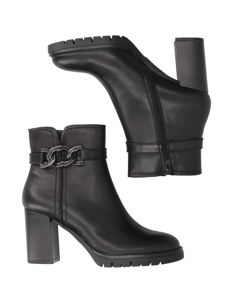 Lazzarini-Glattleder-Stiefelette-schwarz