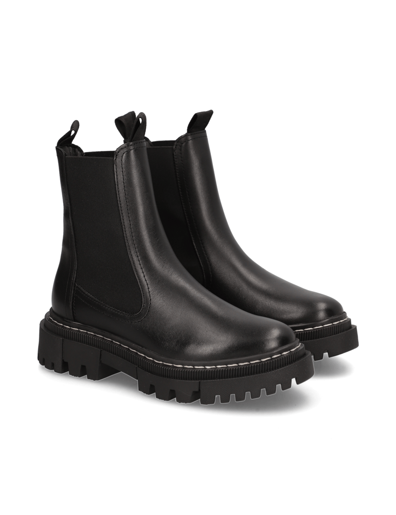 TAMARIS-Glattleder-Chelsea-Boot-schwarz