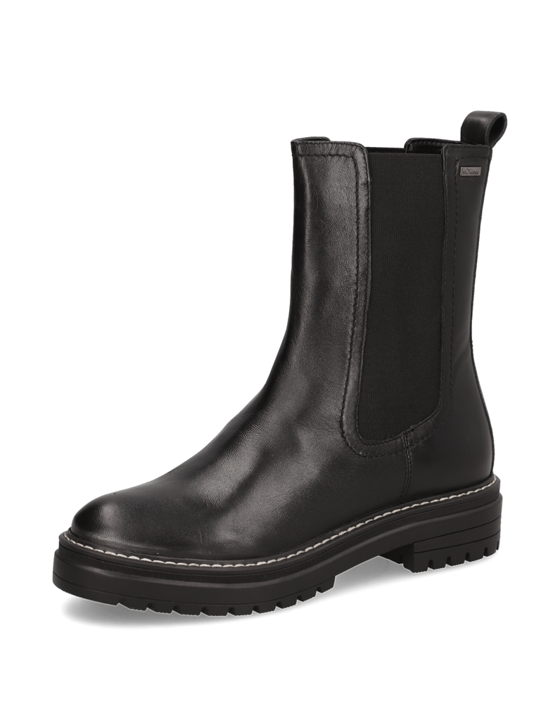 S.Oliver-Glattleder-Chelsea-Boot-čierna