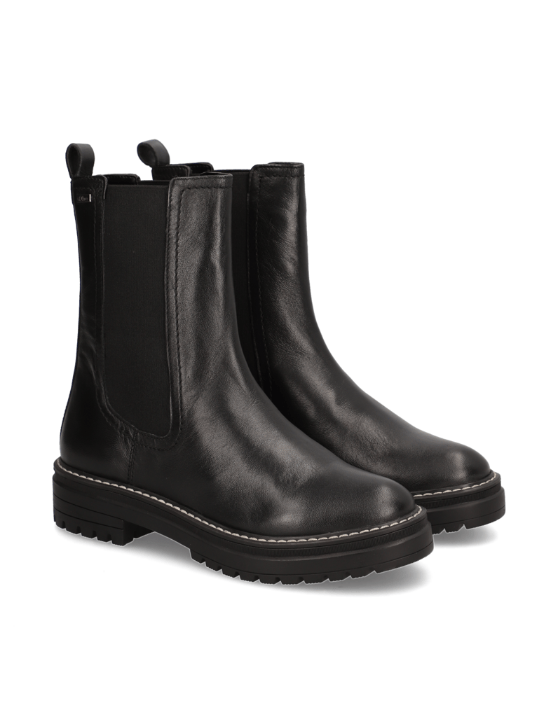 S.Oliver-Glattleder-Chelsea-Boot-čierna