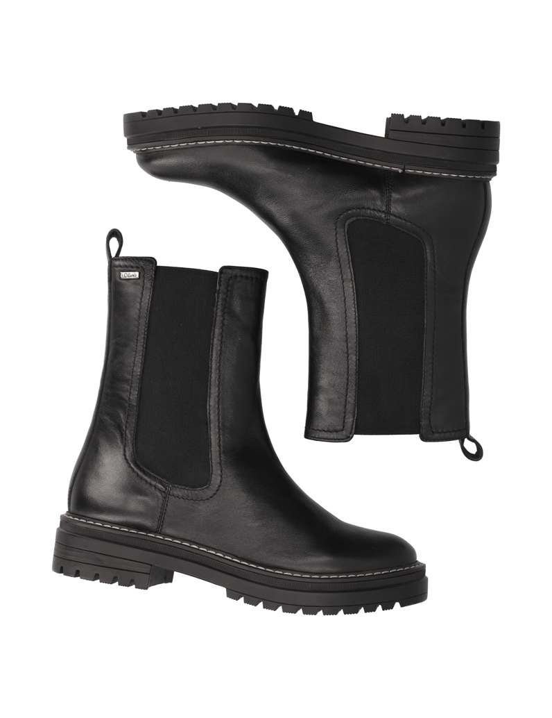 S.Oliver-Glattleder-Chelsea-Boot-čierna