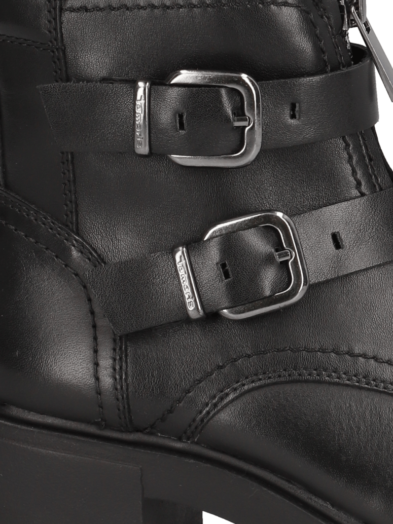 TAMARIS-Lederkombination-Boot-schwarz