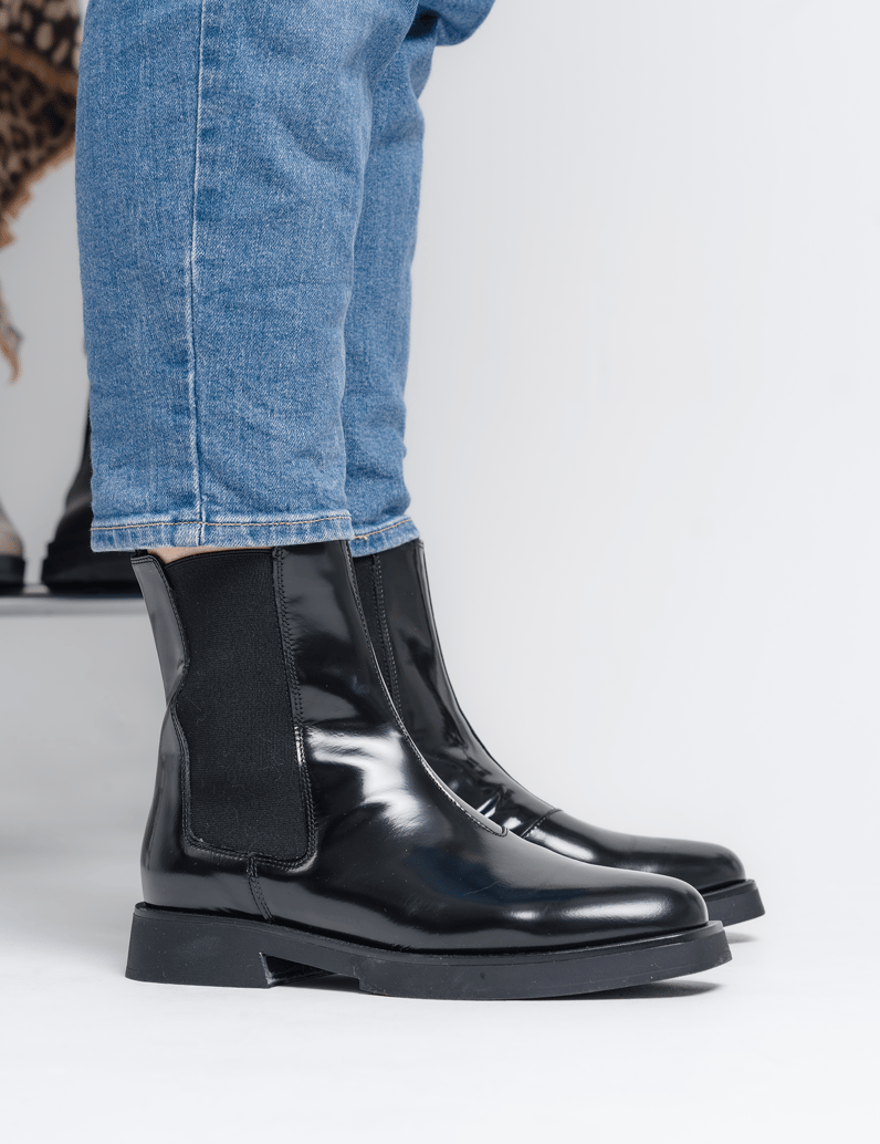 Pat-Calvin-hladká-koža-chelsea-boots-čierna
