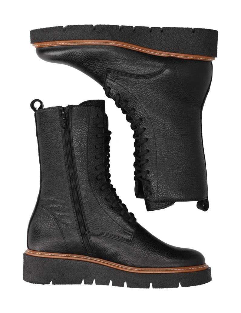 Pat-Calvin-Glattleder-Schnürboot-černá