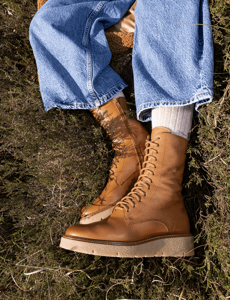 Pat-Calvin-Glattleder-Schnürboot-černá