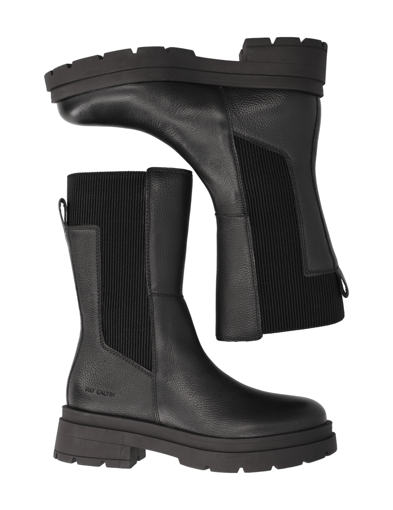 Pat-Calvin-Glattleder-Chelsea-Boot-schwarz