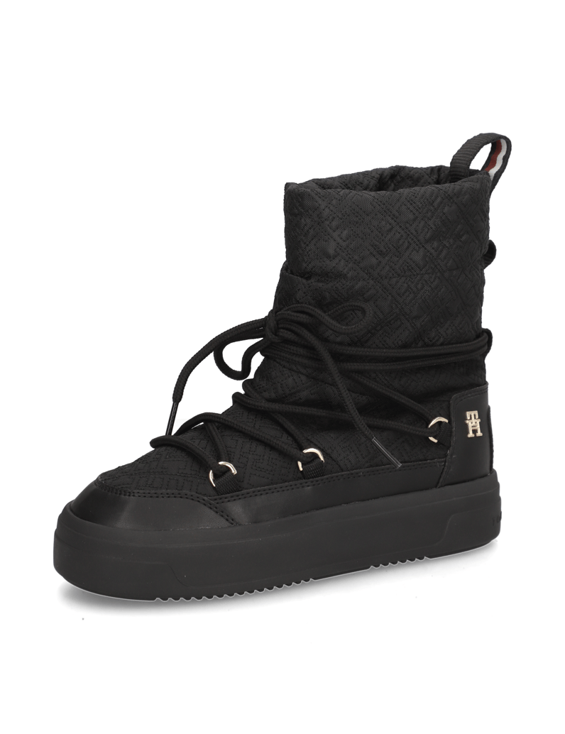 Tommy-Hilfiger-LACE-UP-MONOGRAMSNOWBOOT-schwarz