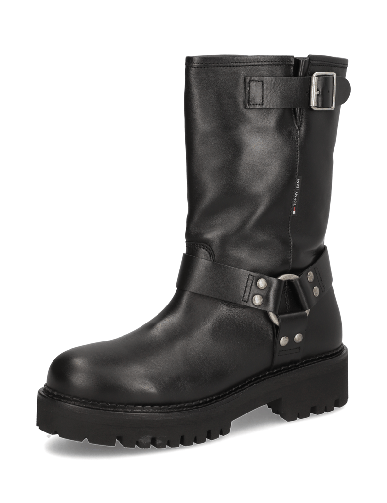 Tommy-Jeans-TJW-URBAN-BIKER-BOOTLEATHER-schwarz
