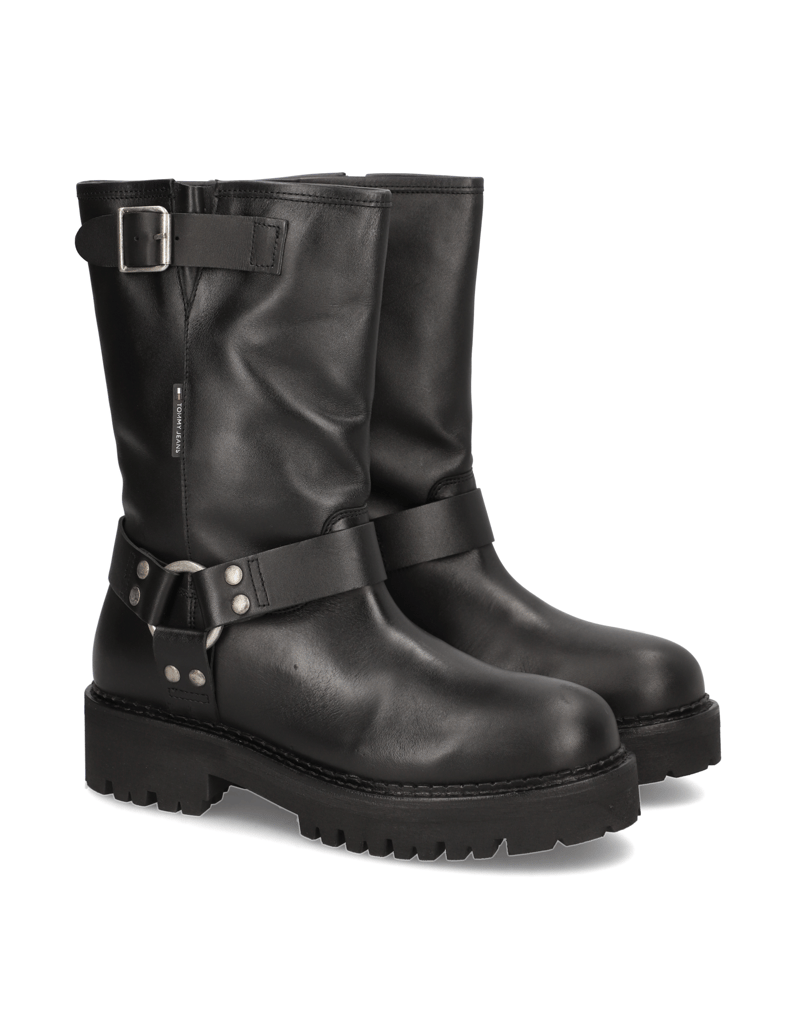 Tommy-Jeans-TJW-URBAN-BIKER-BOOTLEATHER-schwarz
