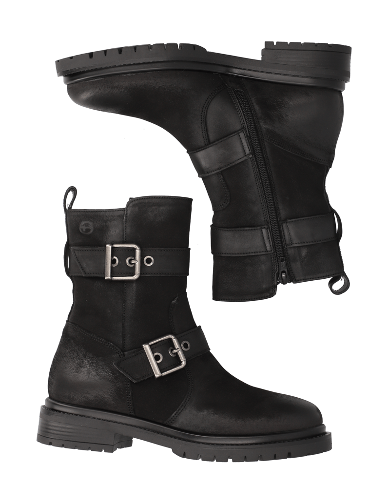 TAMARIS-hladká-kůže-kotníčkové-boty-černá