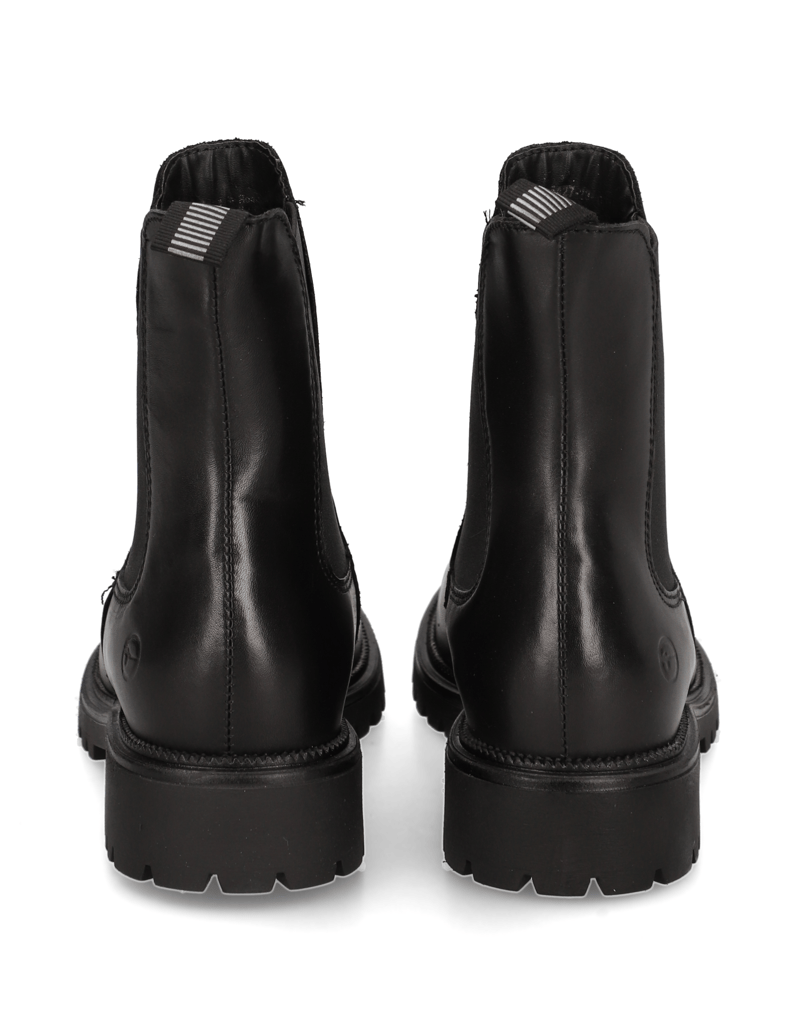 TAMARIS-hladká-kůže-kotníčkové-Chelsea-černá