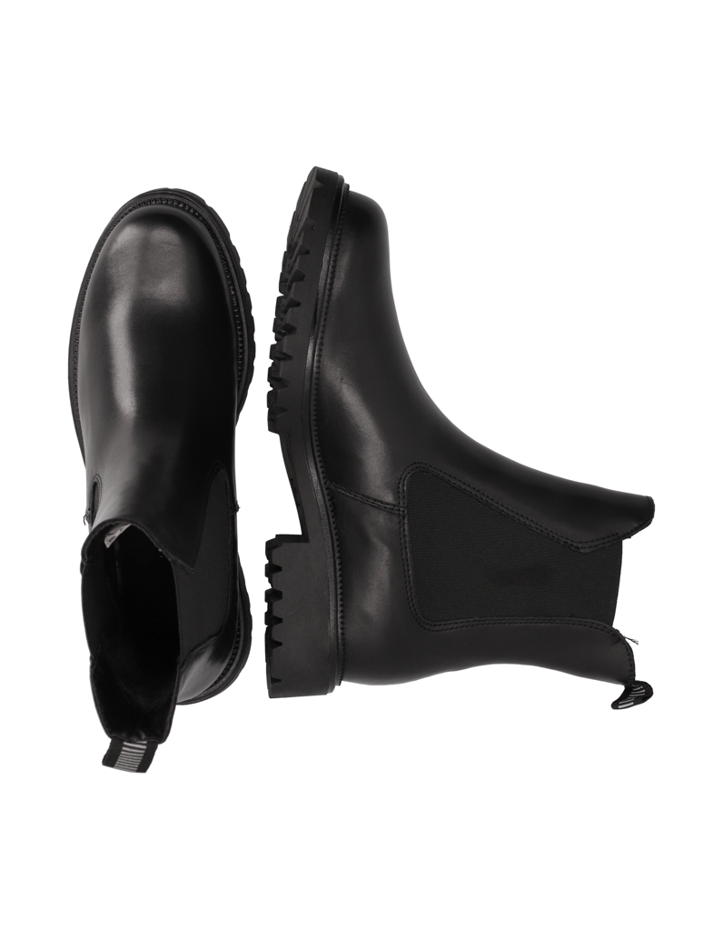 TAMARIS-hladká-kůže-kotníčkové-Chelsea-černá