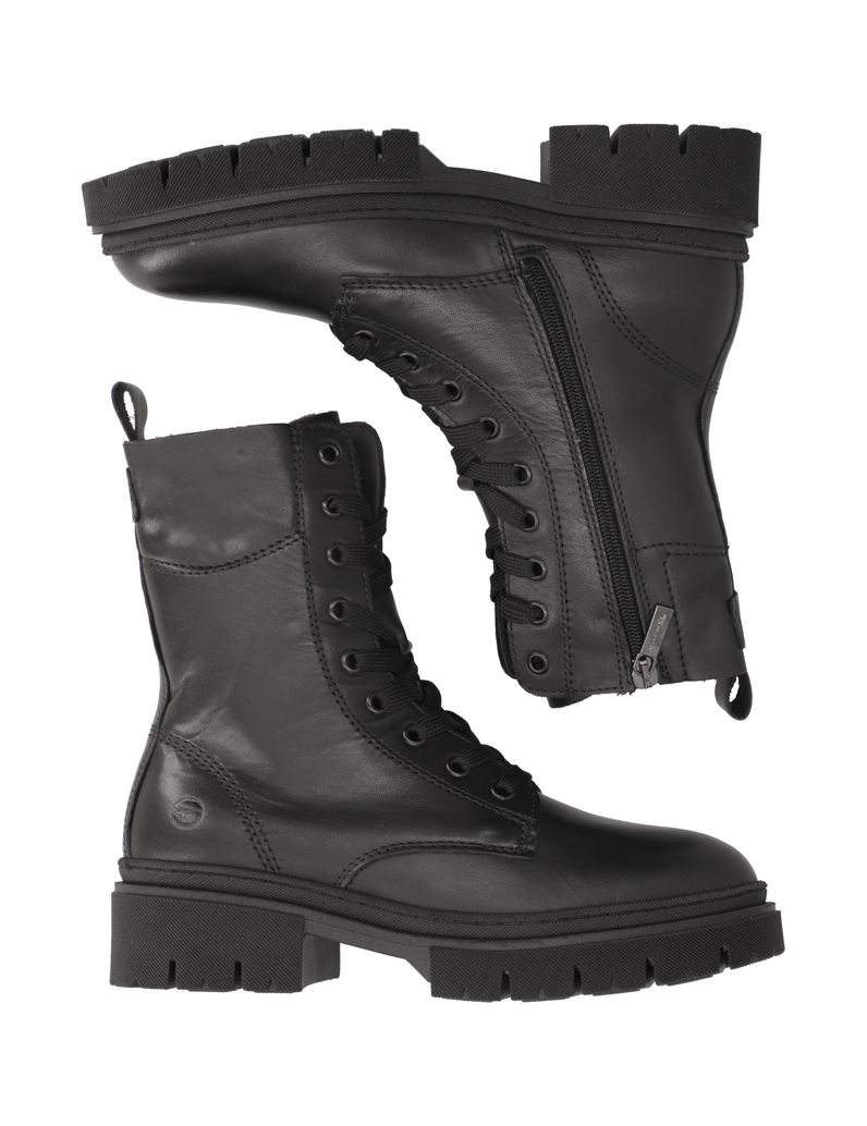 TAMARIS-hladká-kůže-šněrovací-kotníčkové-bo-černá