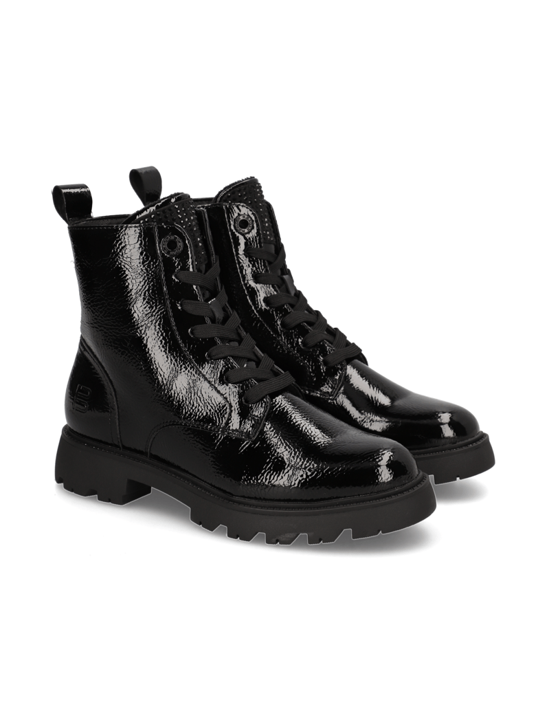 TT.-BAGATT-Lederimitat-Schnürboot-schwarz