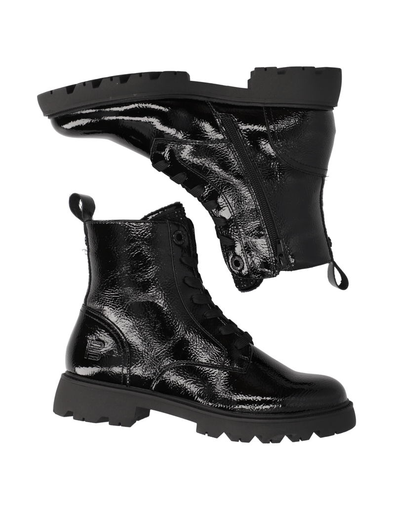 TT.-BAGATT-Lederimitat-Schnürboot-schwarz