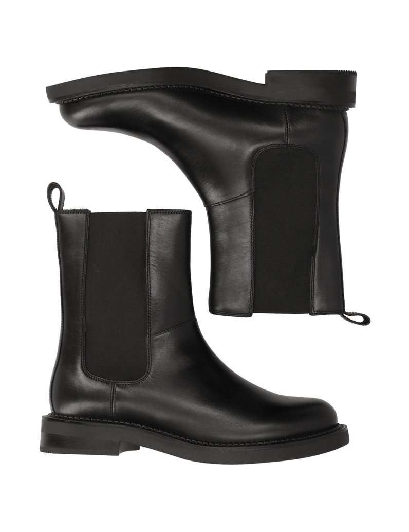 GEOX-gladko-usnje-Chelsea-gležnjarji-črna