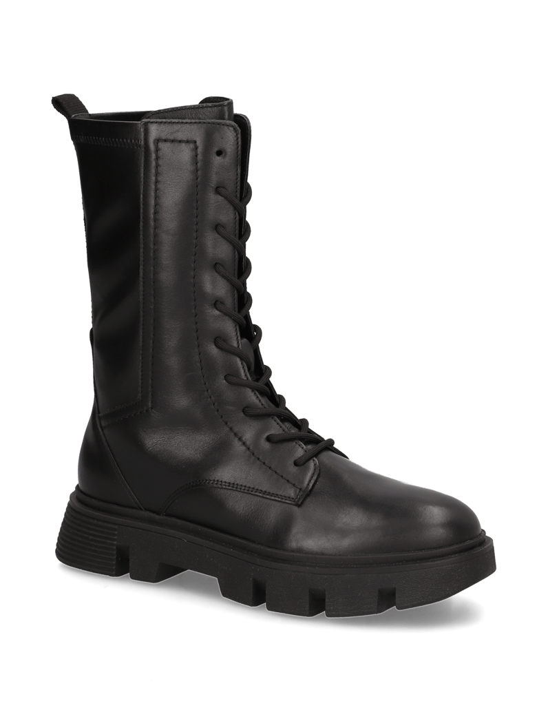 GEOX-hladká-koža-snurovacia-obuv-čierna