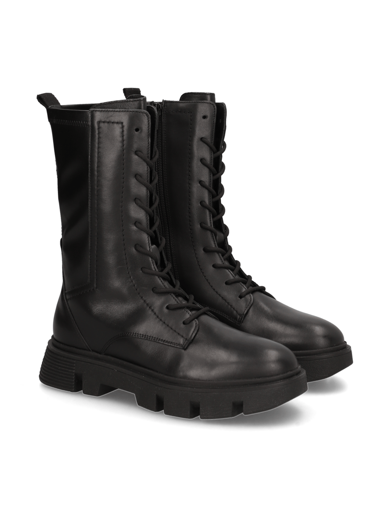 GEOX-hladká-koža-snurovacia-obuv-čierna