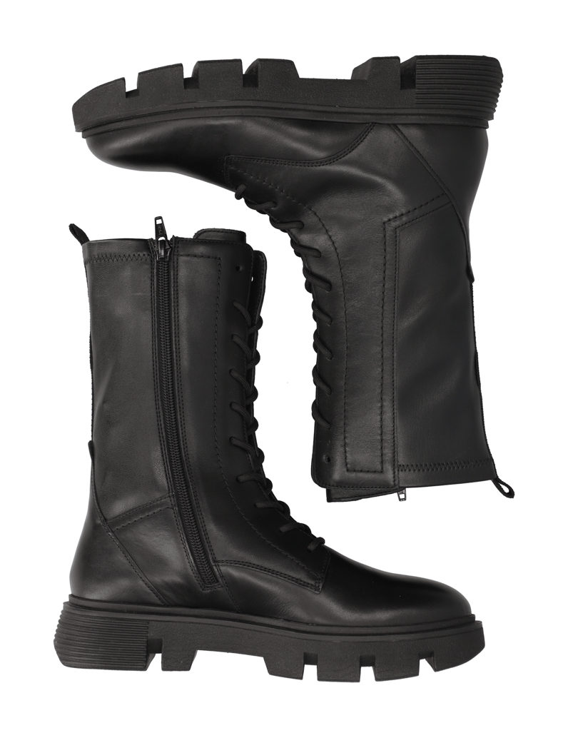 GEOX-hladká-koža-snurovacia-obuv-čierna