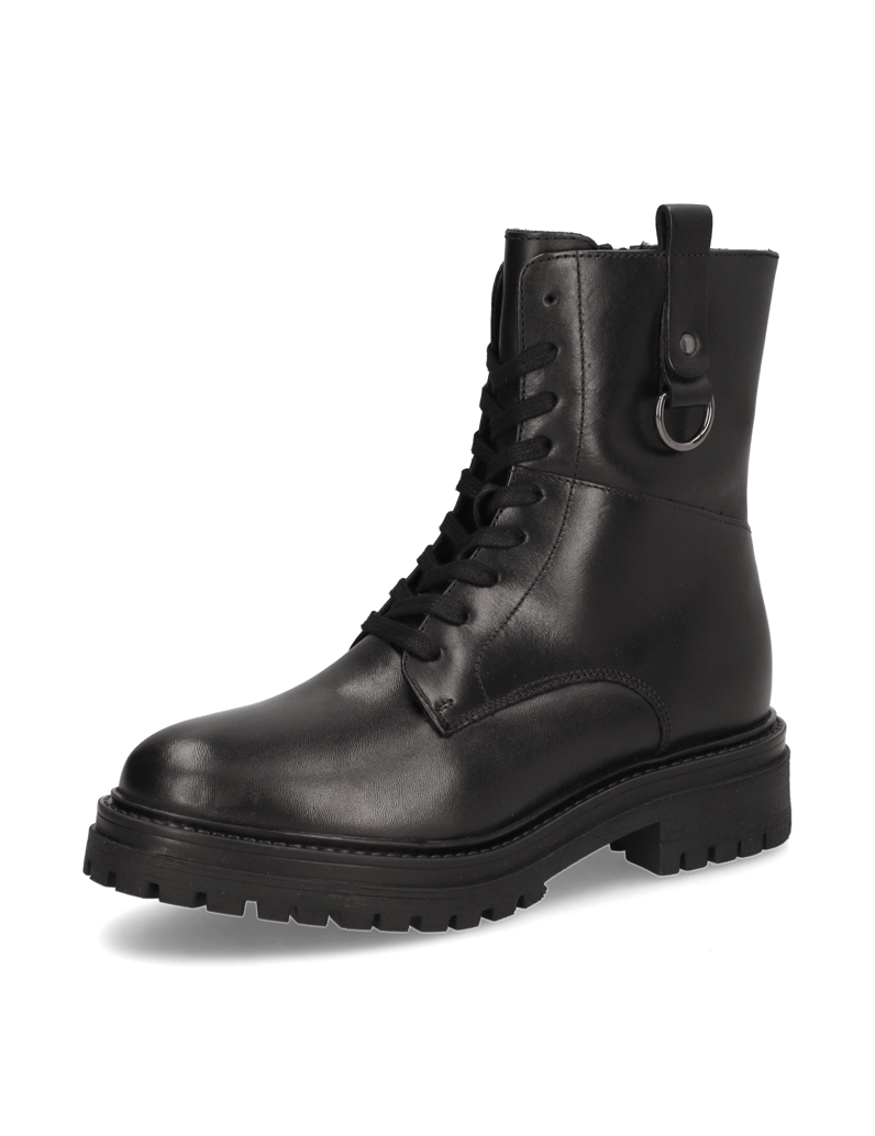 GEOX-hladká-koža-snurovacia-obuv-čierna