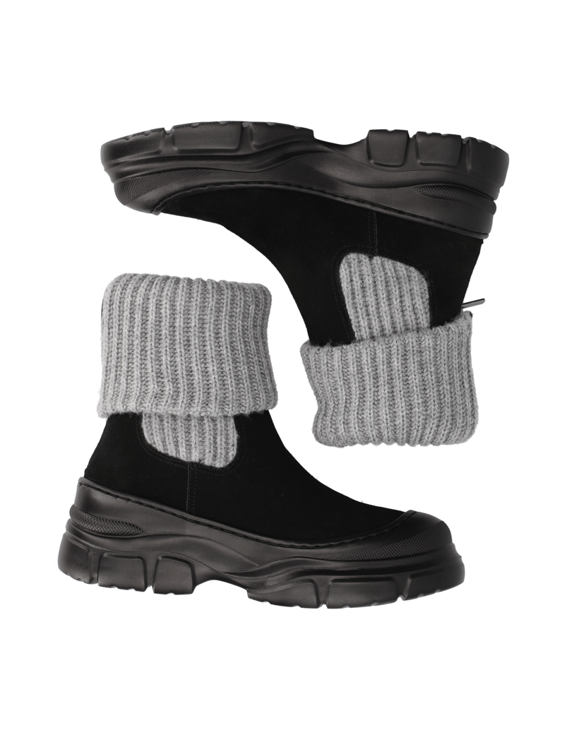 Pat-Calvin-Lederkombination-Boot-schwarz