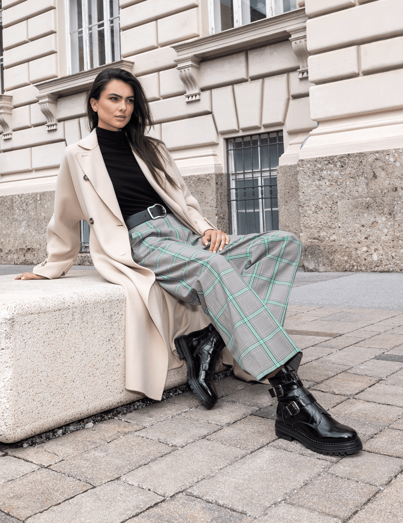 Pat-Calvin-Lackleder-Boot-schwarz