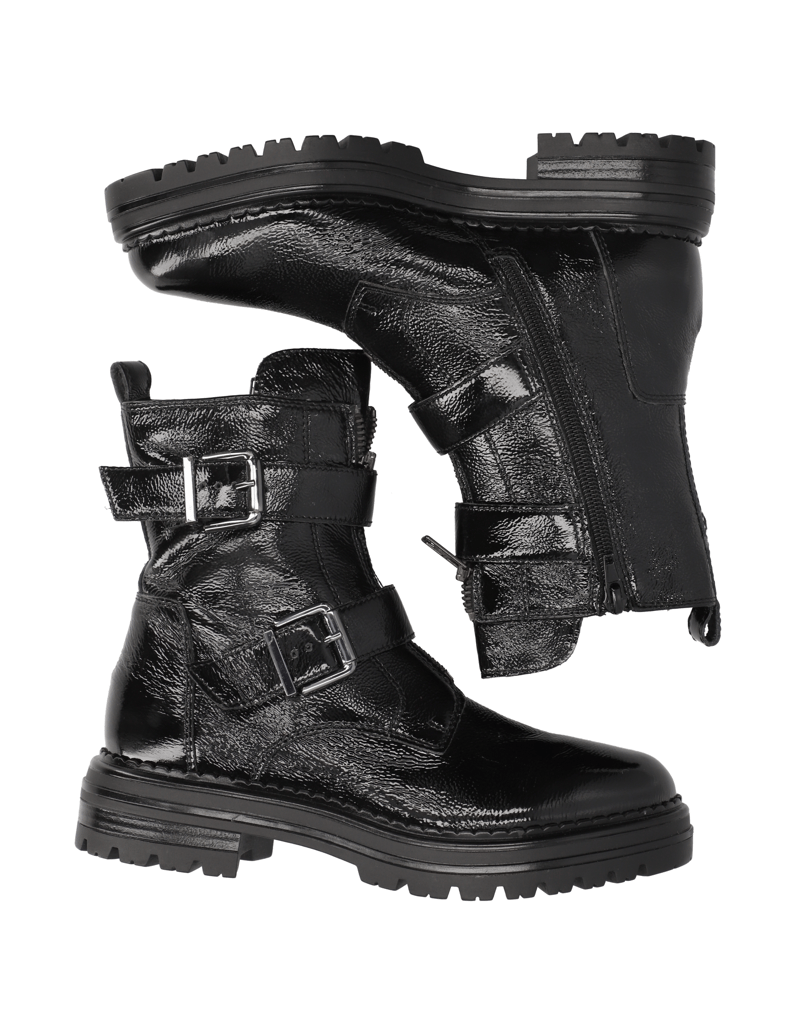 Pat-Calvin-Lackleder-Boot-schwarz