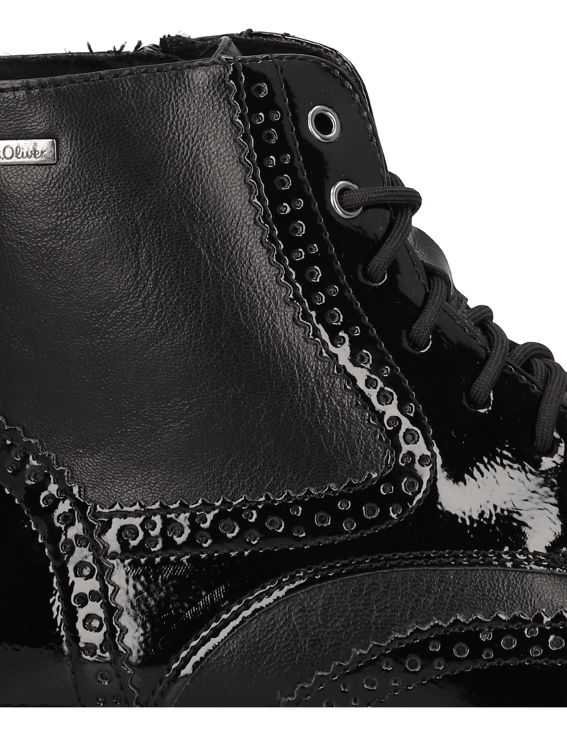 S.Oliver-Schnürboot-schwarz
