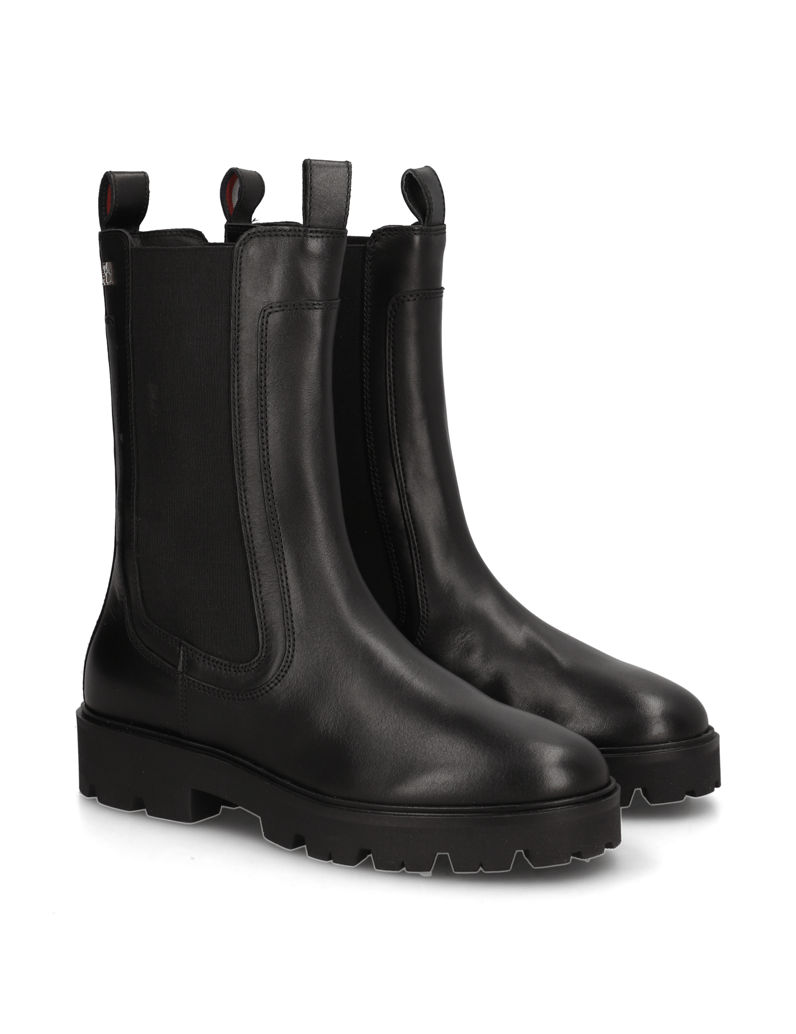 Tommy-Hilfiger-TH-STUD-LEATHER-HIGH-CHELSEA-črna