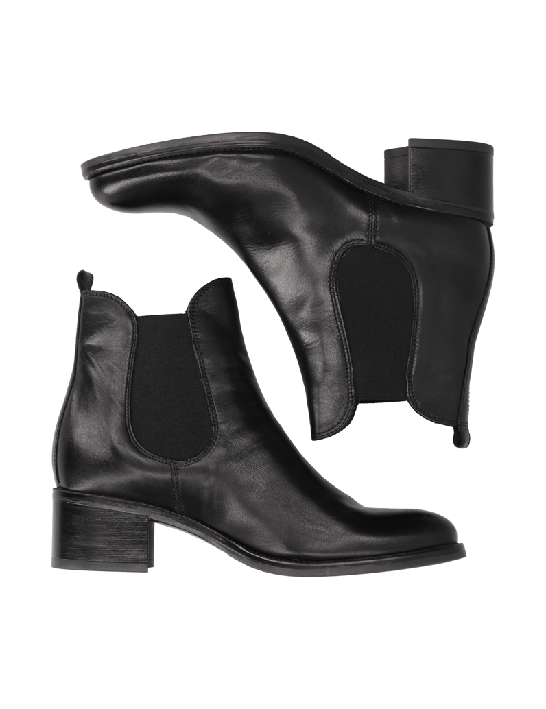 Pat-Calvin-Glattleder-Stiefelette-schwarz