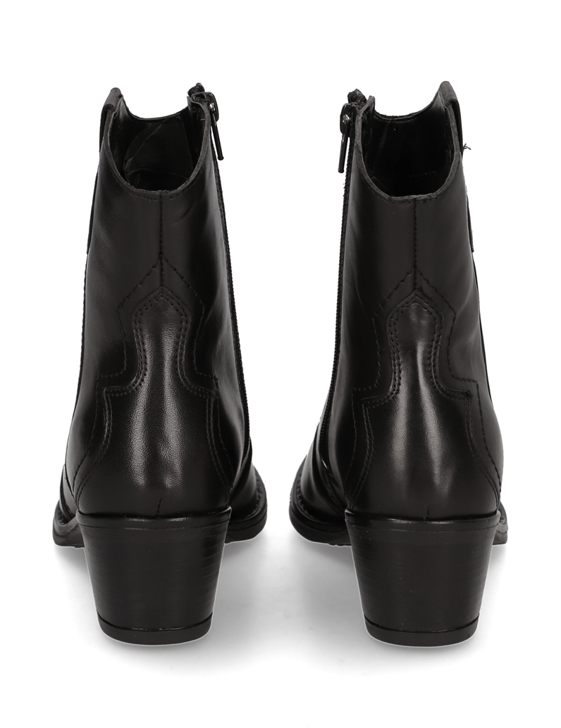 TAMARIS-gladko-usnje-elegantni-gležnjarji-črna