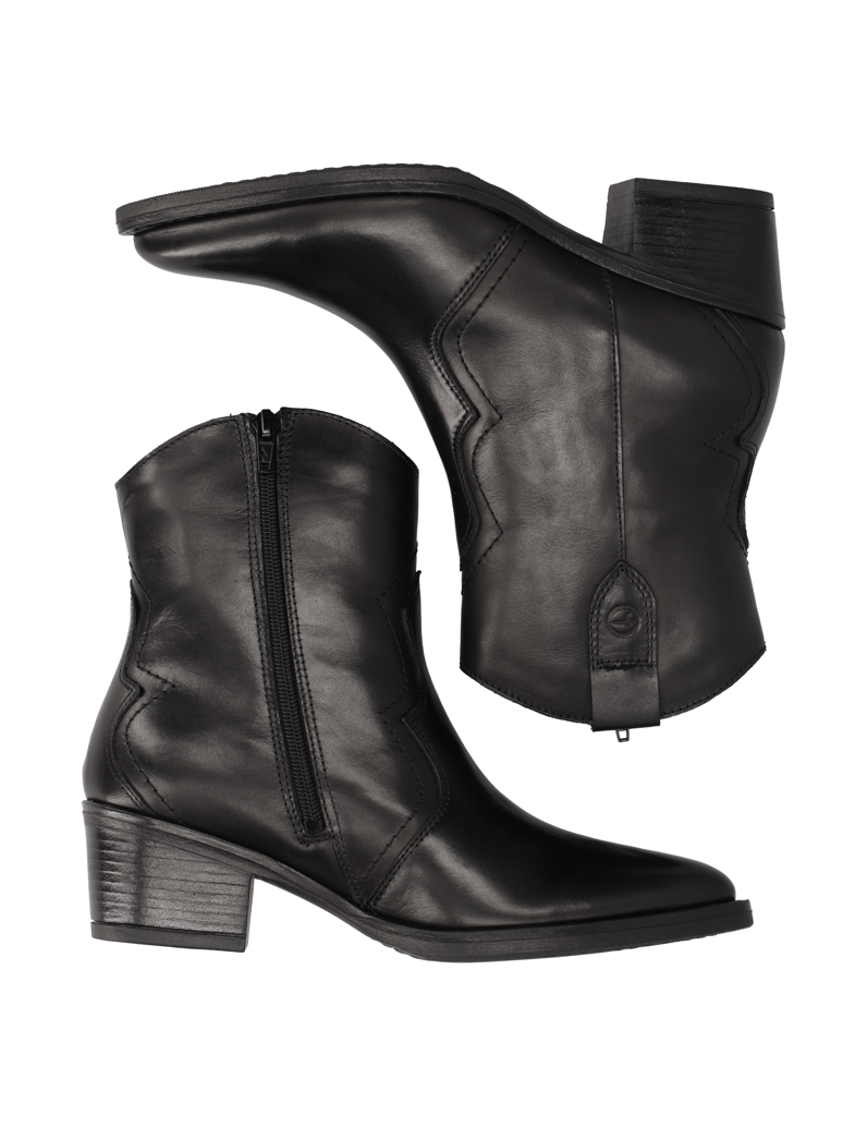 TAMARIS-gladko-usnje-elegantni-gležnjarji-črna