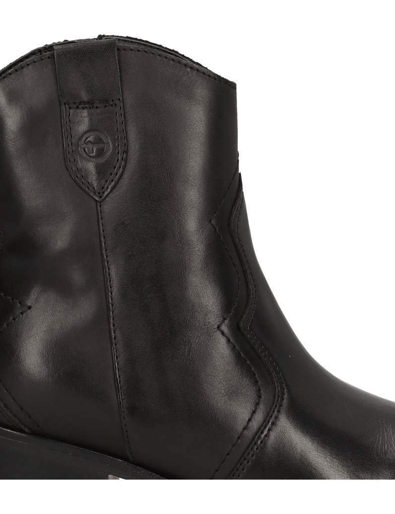 TAMARIS-gladko-usnje-elegantni-gležnjarji-črna