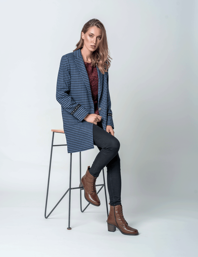 Pat-Calvin-hladká-koža-Šnurovacie-čižmičky-hnedá