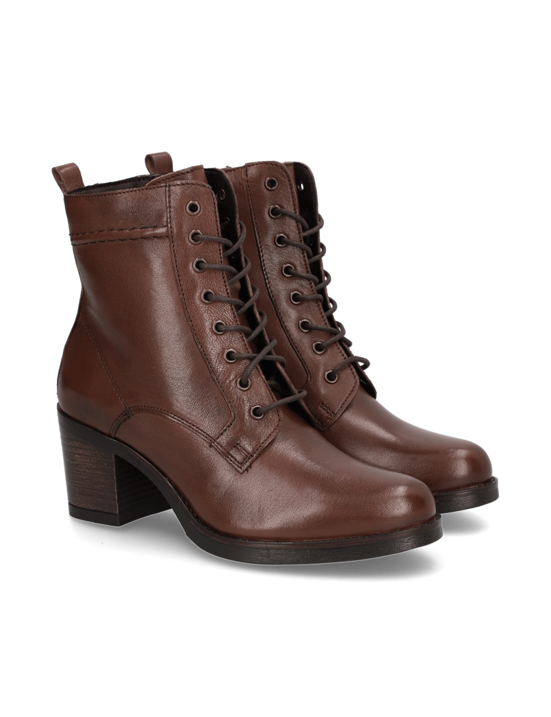 Pat-Calvin-hladká-koža-Šnurovacie-čižmičky-hnedá