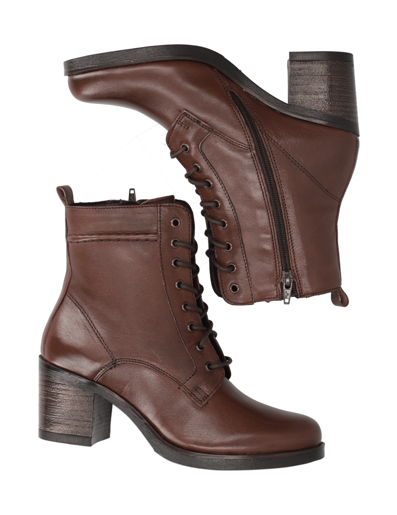 Pat-Calvin-hladká-koža-Šnurovacie-čižmičky-hnedá