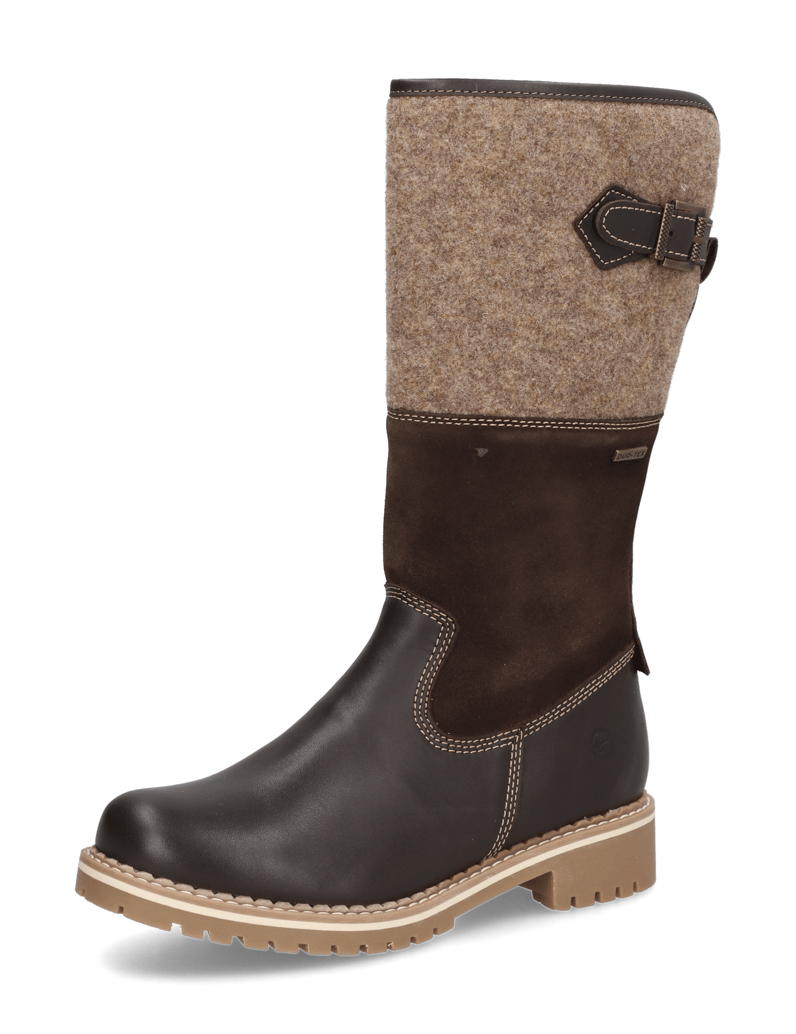 TAMARIS-kombinácia-s-kožou-čižmy-hnedá