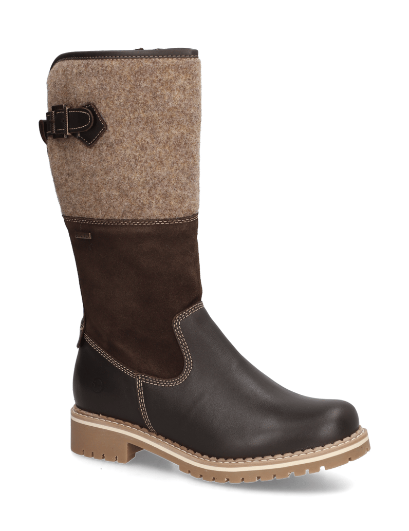 TAMARIS-kombinácia-s-kožou-čižmy-hnedá