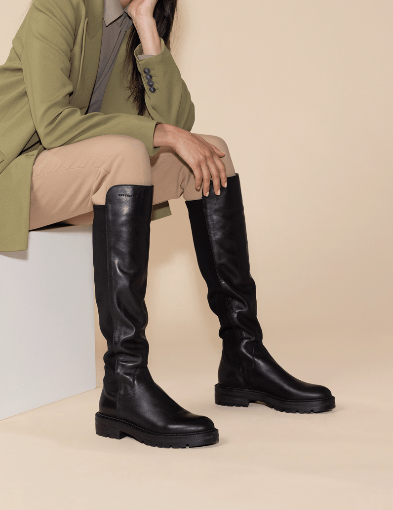 Pat-Calvin-kombinacija-usnja-škornji-črna