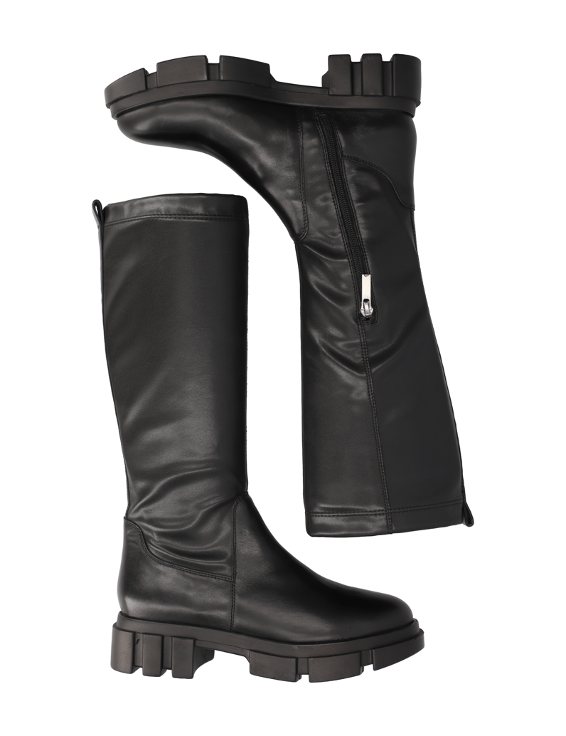 Pat-Calvin-Lederkombination-Stiefel-schwarz