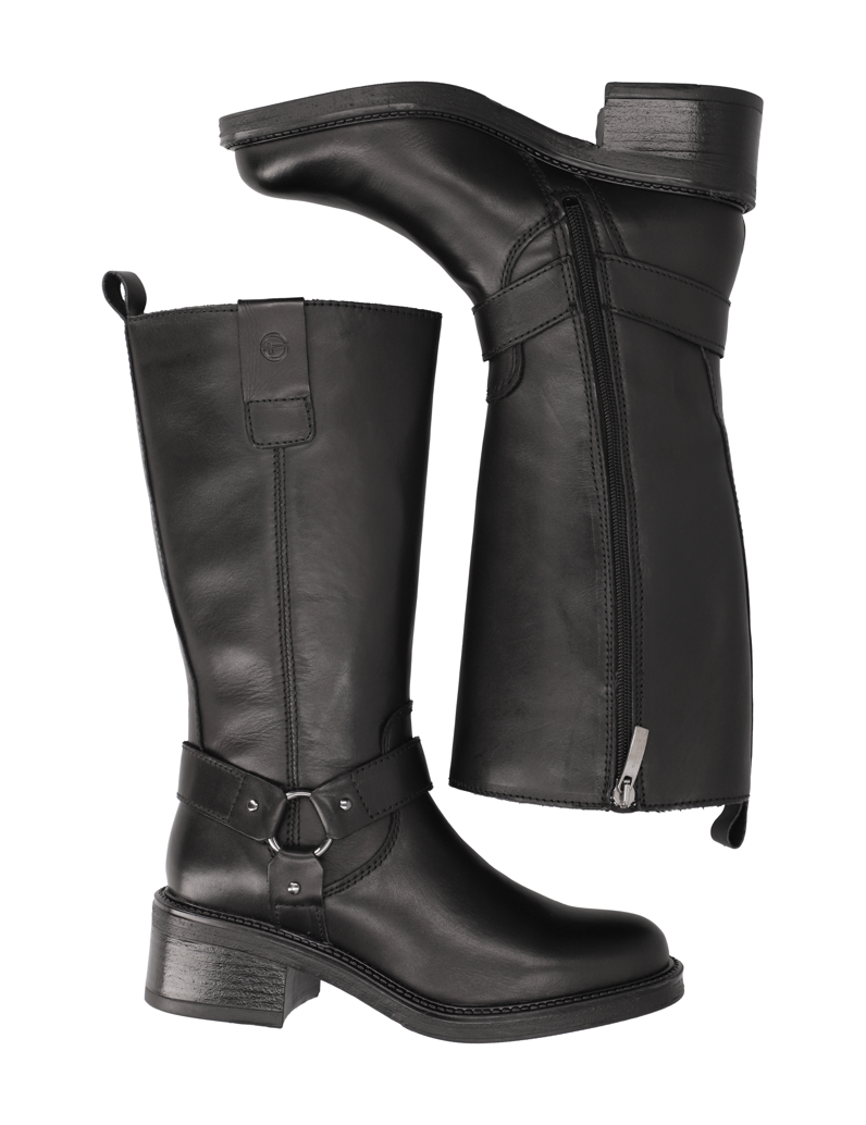 TAMARIS-Glattleder-Stiefel-braun