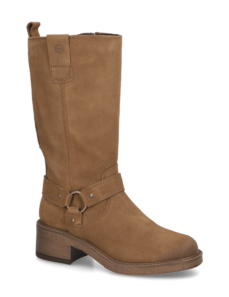 TAMARIS-Veloursleder-Stiefel-braun