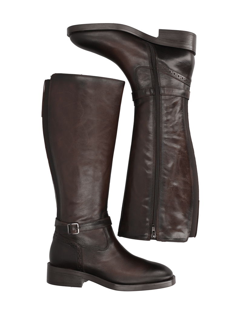 Pat-Calvin-hladká-koža-čižmy-hnedá