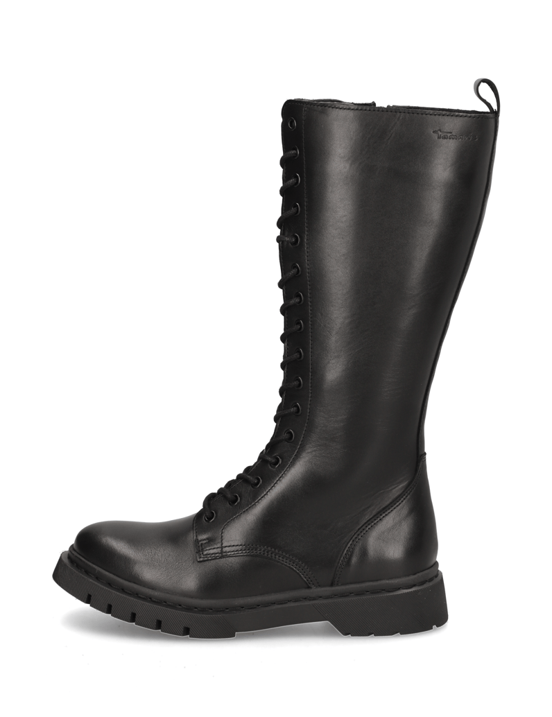 TAMARIS-hladká-kůže-kozačky-černá