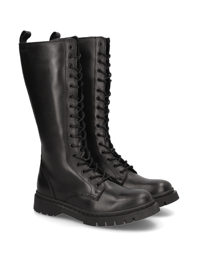 TAMARIS-hladká-kůže-kozačky-černá