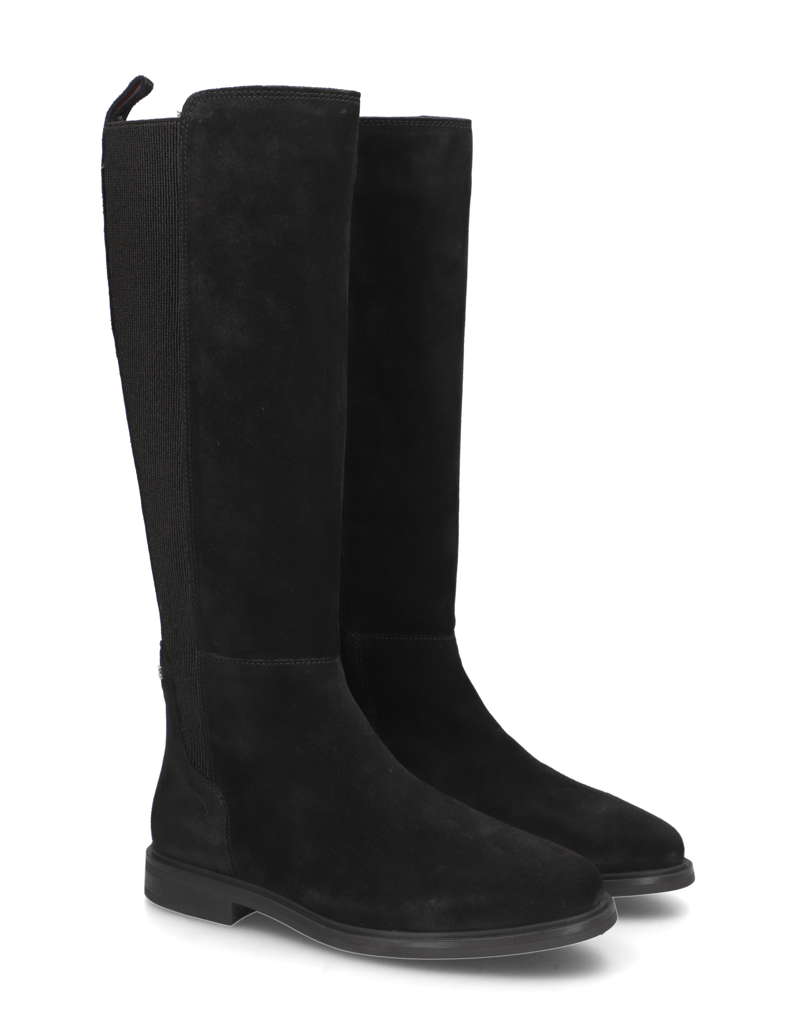Tommy-Hilfiger-FLAG-SUEDE-LONG-BOOT-čierna